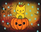 Un gatito de Halloween