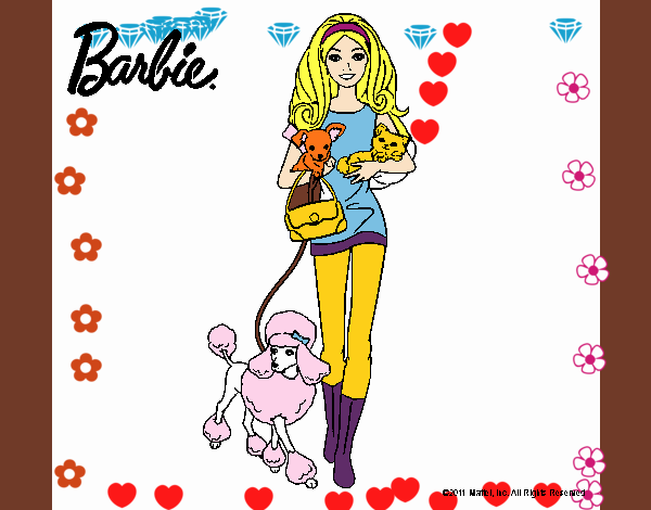 Barbie con sus mascotas