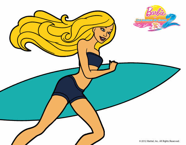 Barbie corre al agua