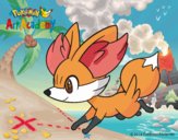 Fennekin corriendo