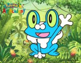 Froakie saludando