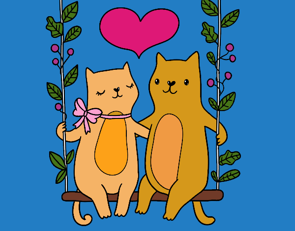 Gatitos enamorados