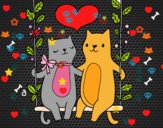 Gatitos enamorados