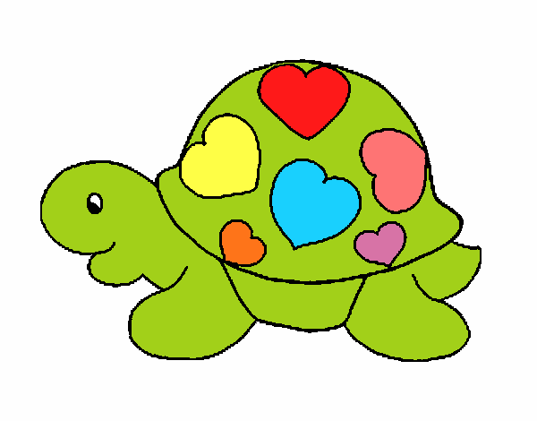 Tortuga con corazones