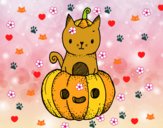 Un gatito de Halloween