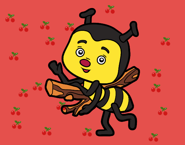 Abeja saludando