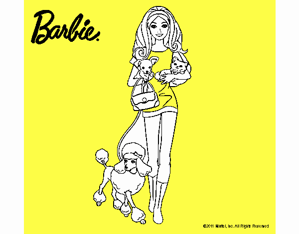 Barbie con sus mascotas