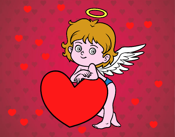 Cupido y un corazón