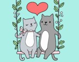 Gatitos enamorados