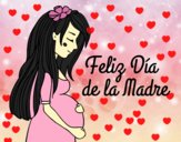 Mamá embarazada en el día de la madre