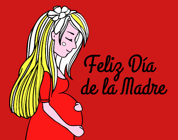 Mamá embarazada en el día de la madre