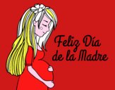 Mamá embarazada en el día de la madre