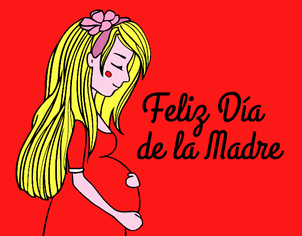 Mamá embarazada en el día de la madre