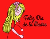 Mamá embarazada en el día de la madre