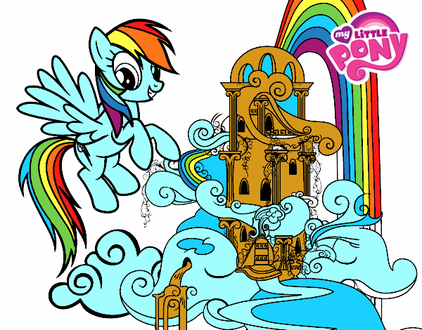 Rainbow Dash en su palacio