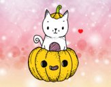 Un gatito de Halloween