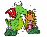 Dragón y princesa