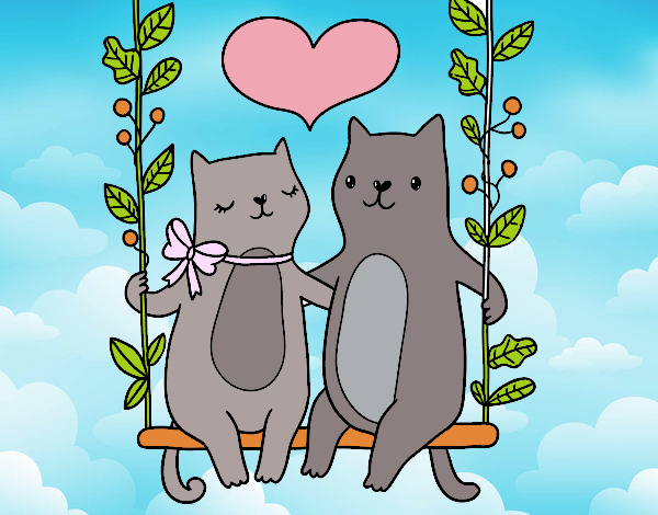 Gatitos enamorados