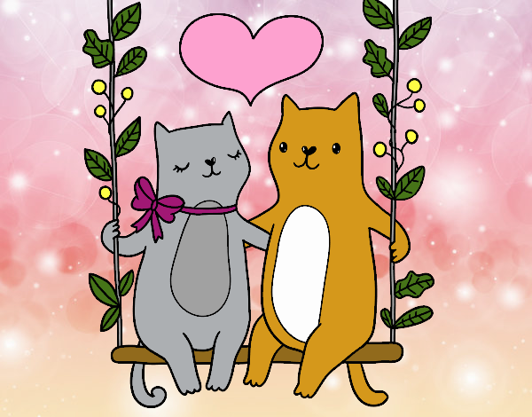 Gatitos enamorados