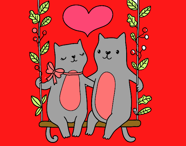 Gatitos enamorados