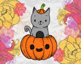 Un gatito de Halloween