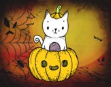 Un gatito de Halloween