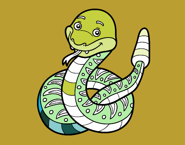 Una serpiente de cascabel