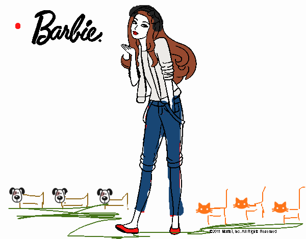 Barbie con look casual