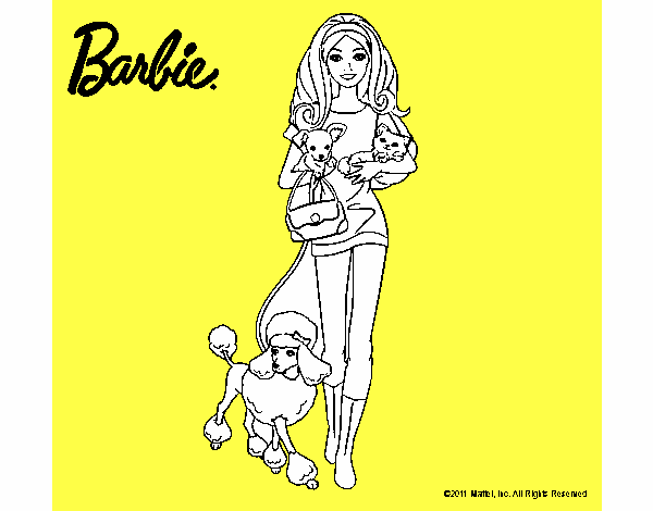 Barbie con sus mascotas