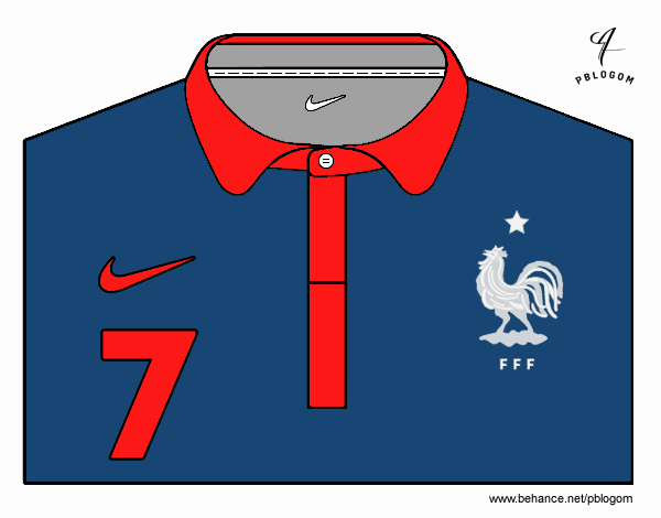 Camiseta del mundial de fútbol 2014 de Francia