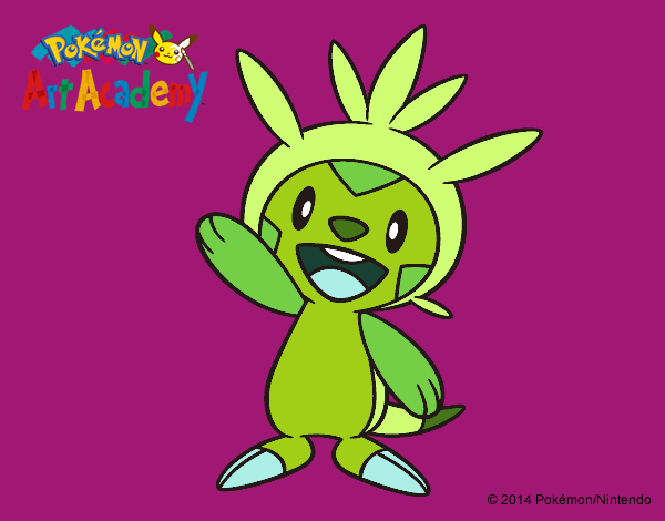 una chespin pokemon, una chespin pokemon, chespin es de color verde, una chespin pokemon.