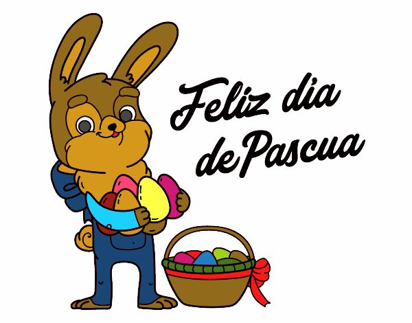 Conejo con muchos huevos de Pascua