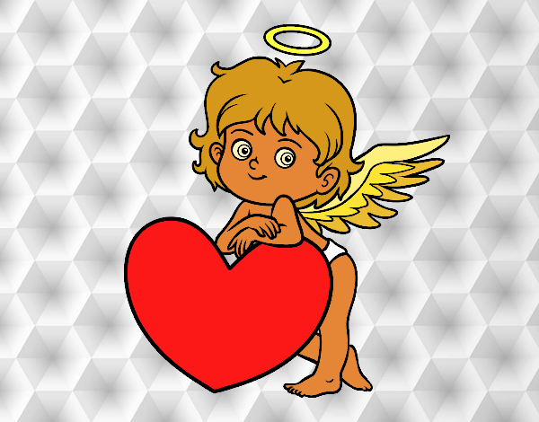 Cupido y un corazón