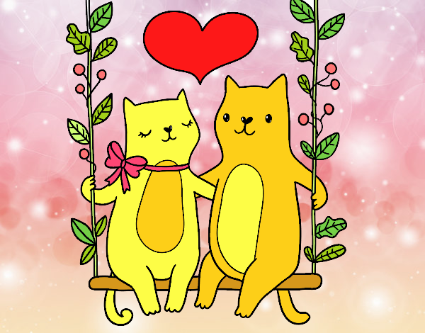 Gatitos enamorados