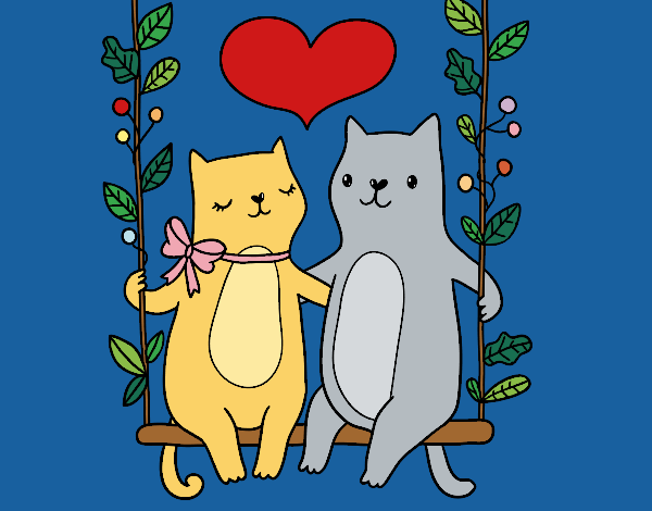 Gatitos enamorados