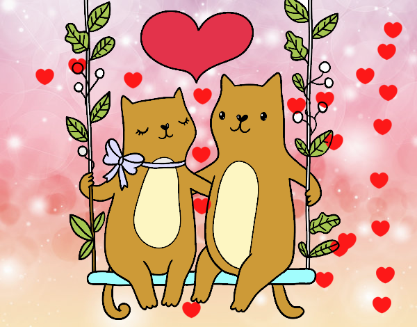 Gatitos enamorados