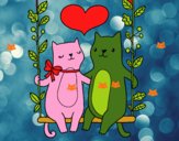 Gatitos enamorados