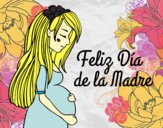 Mamá embarazada en el día de la madre