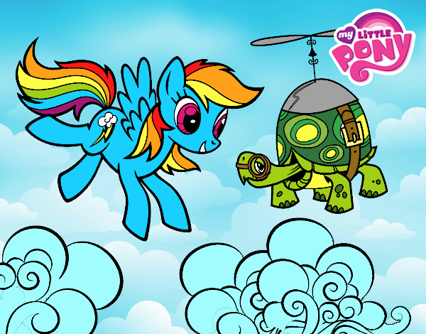 Rainbow Dash y la tortuga tanque