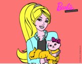 Barbie con su linda gatita