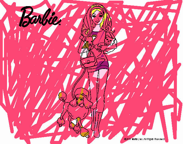 Barbie con sus mascotas