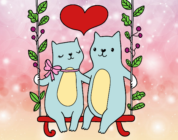 Gatitos enamorados