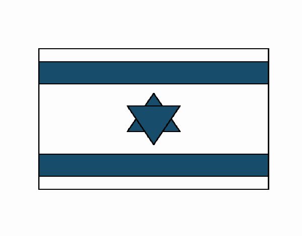 Bandera de Israel lugar asiático