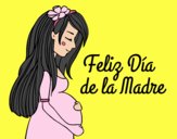 Mamá embarazada en el día de la madre