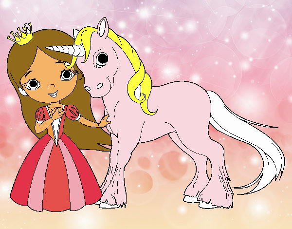 Princesa y unicornio