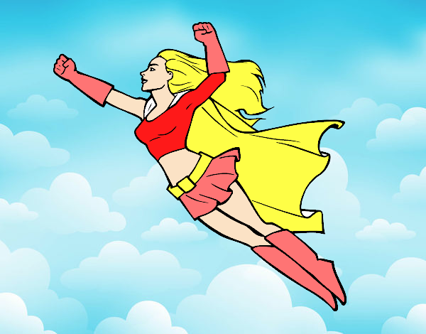 Súper chica volando