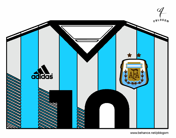 Camiseta del mundial de fútbol 2014 de Argentina