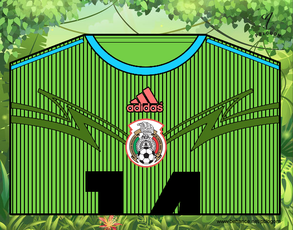 Camiseta del mundial de fútbol 2014 de México