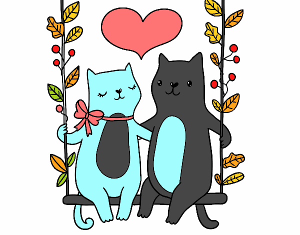 Gatitos enamorados