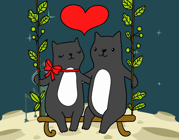 Gatitos enamorados